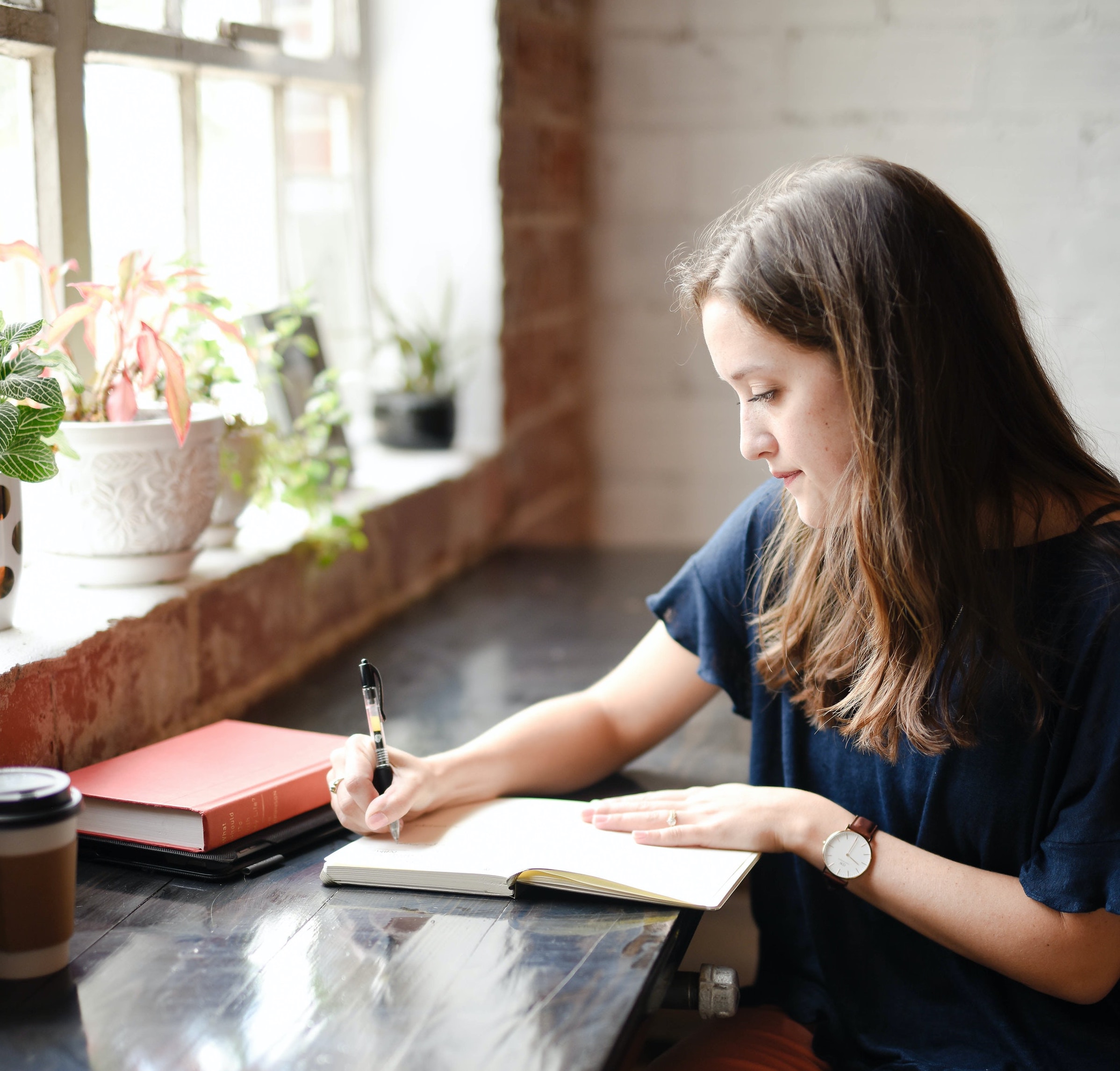 Girl writing